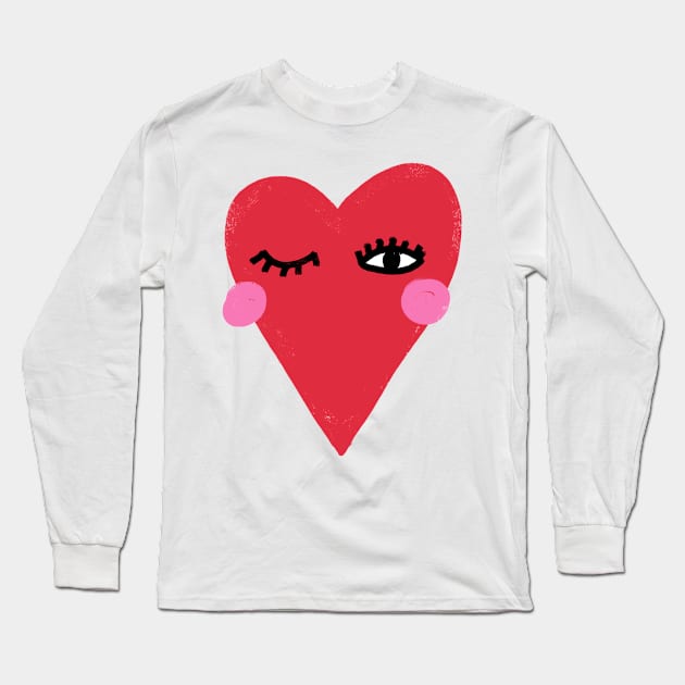 LOVE HEART Long Sleeve T-Shirt by NICHOLACOWDERYILLUSTRATIONS 